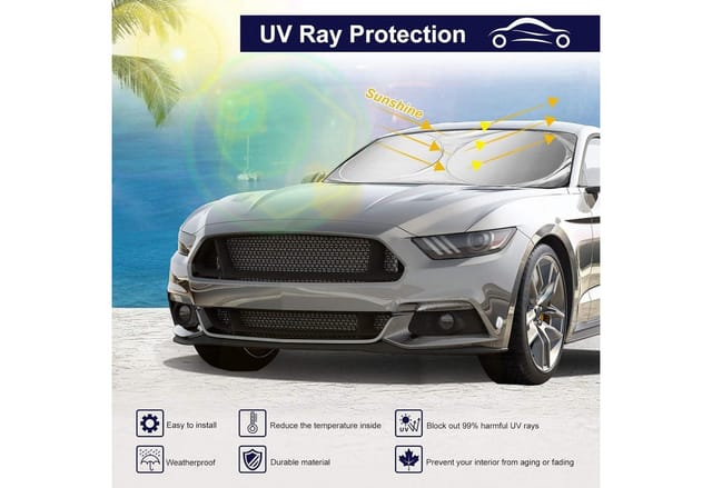 LuxusKollektion Frontscheibenabdeckung Auto Sonnenschutz Frontscheibe Sommer Sonnenblende Windschutzscheiben