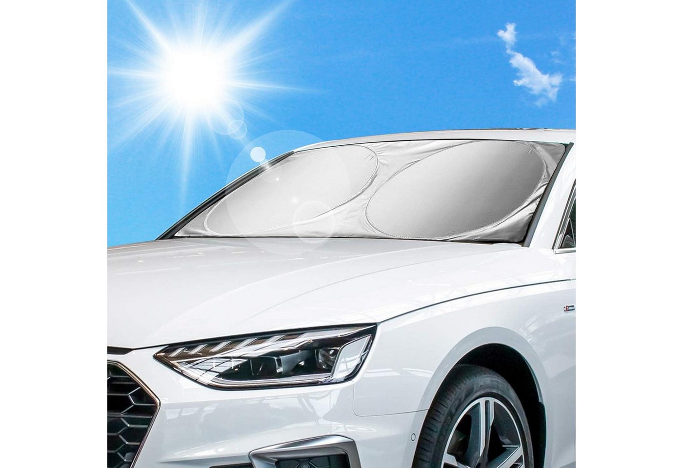 LuxusKollektion Frontscheibenabdeckung Auto Sonnenschutz Frontscheibe Sommer Sonnenblende Windschutzscheiben Bild 5