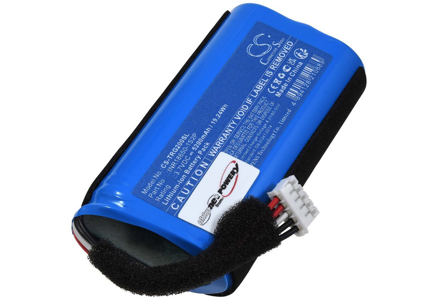 Powery Akku für Teufel Rockster Go 2 Akku 5200 mAh (3.7 V)