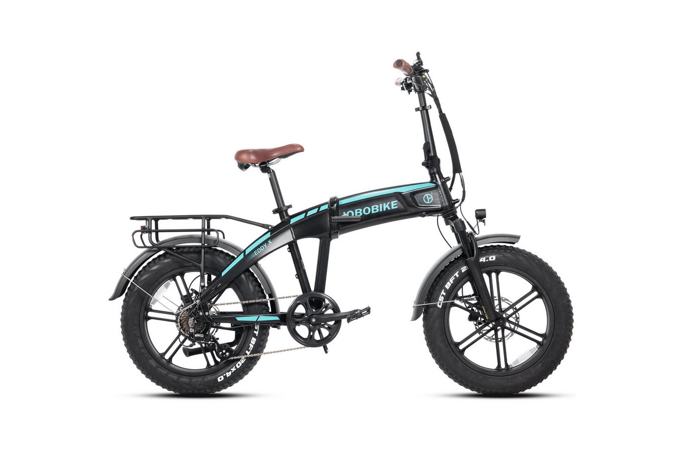 JOBOBIKE E-Bike Klapprad 20 Zoll, Faltrad, 48V 720Wh, 120km, mit Blinkern & Bremslicht, Fatbike, 7 Gang Shimano, Kettenschaltung, Heckmotor, 720 Wh, (Mountainbike, LCD-Farbdisplay, 5 Stufen, Hydr. Scheibenbremse), Mountainbike, MTB, Hydr. Bremse, Elektrofahrrad für Damen und Herren Bild 5
