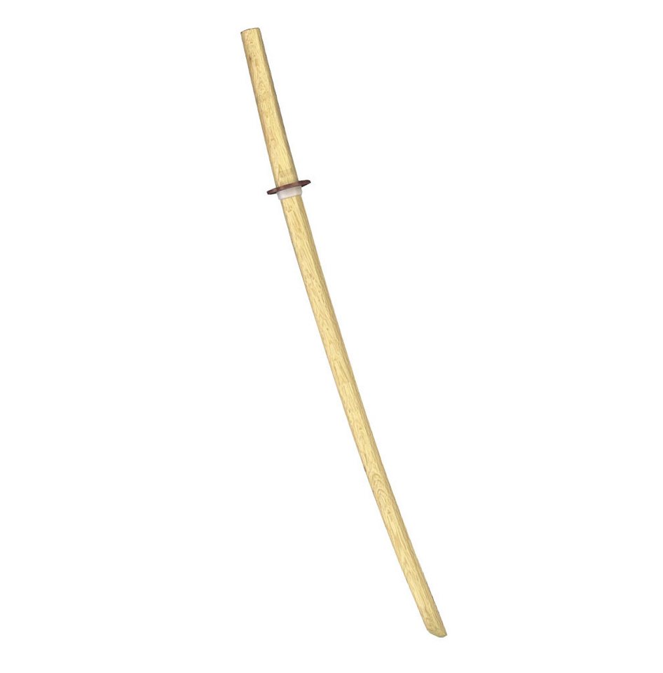 BAY-Sports Holzschwert Bokken weiße Buche Holz Trainingsschwert Katana Aikido Kobudo Samurai (Stück, inkl. Tsuba und Gimmiring), Edles Echtholz, Demoschwert, traditionell, japanisch