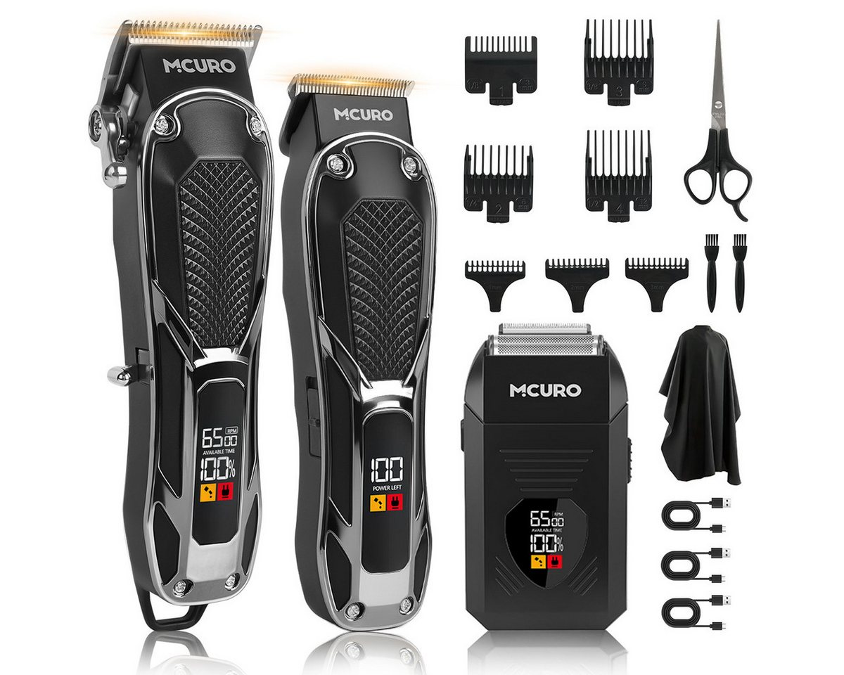 MCURO Haarschneider Haarschneidemaschine Elektrisch Profi Barttrimmer Set für Herren, mit 7 Kammaufsätzen, 3-in-1 Trimmerset Haar- und Bartschneider Wasserdicht Bild 4