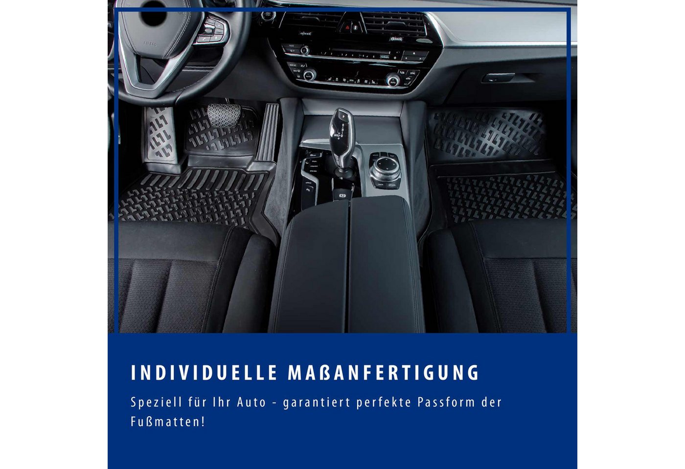 ELMASLINE Auto-Fußmatten für DACIA SANDERO 2021-2026 [3. Gen] - 3D Gummimatten - Geruchlos, für Dacia Sandero - Extra hoher Rand für mehr Schutz, Passend für Dacia Sandero 2021-2025 Bild 5