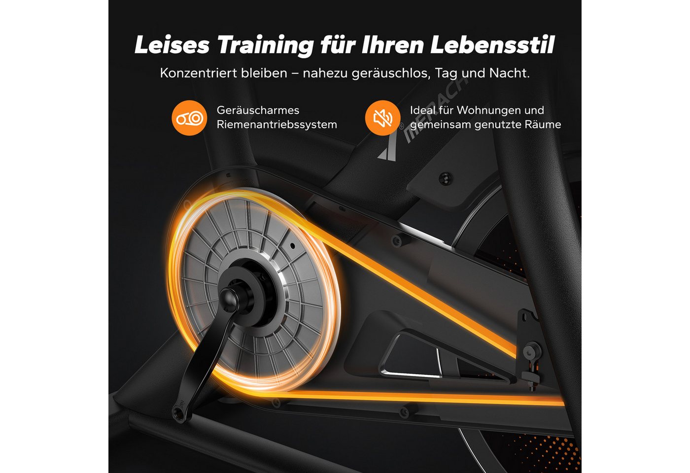 MERACH Heimtrainer für Zuhause, Fitnessbike mit LCD-Display bis 158 KG (Fahrradtrainer mit Tablet-Halter, Bluetooth, eigener App, 1-tlg., 10 kg Schwungrad, Stationäres Fahrrad mit verstellbare Sitz), bequeme und leise, verstellbarer magnetischer Widerstand, Heimfitness Bild 2