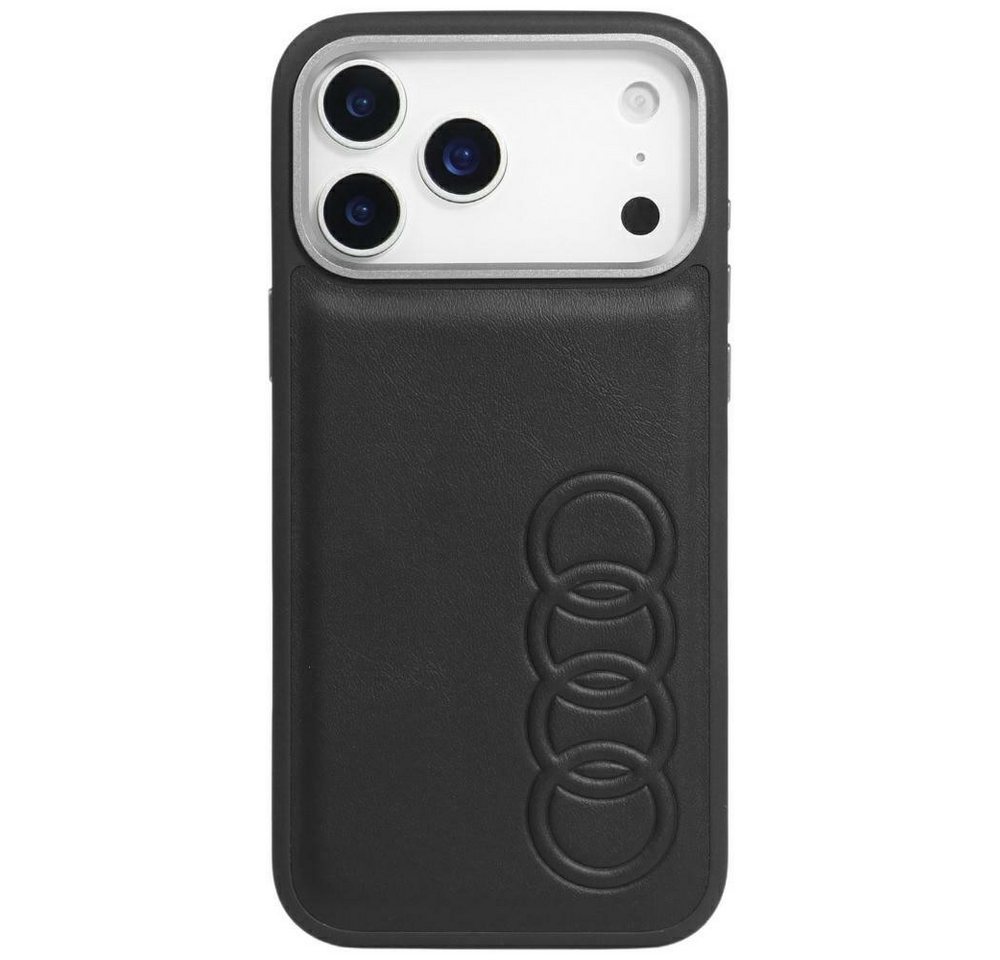 Audi Handyhülle iPhone 17 Pro Max Kunstleder TT MagSafe schwarz Logo 6,9 Zoll, Kantenschutz Bild 5