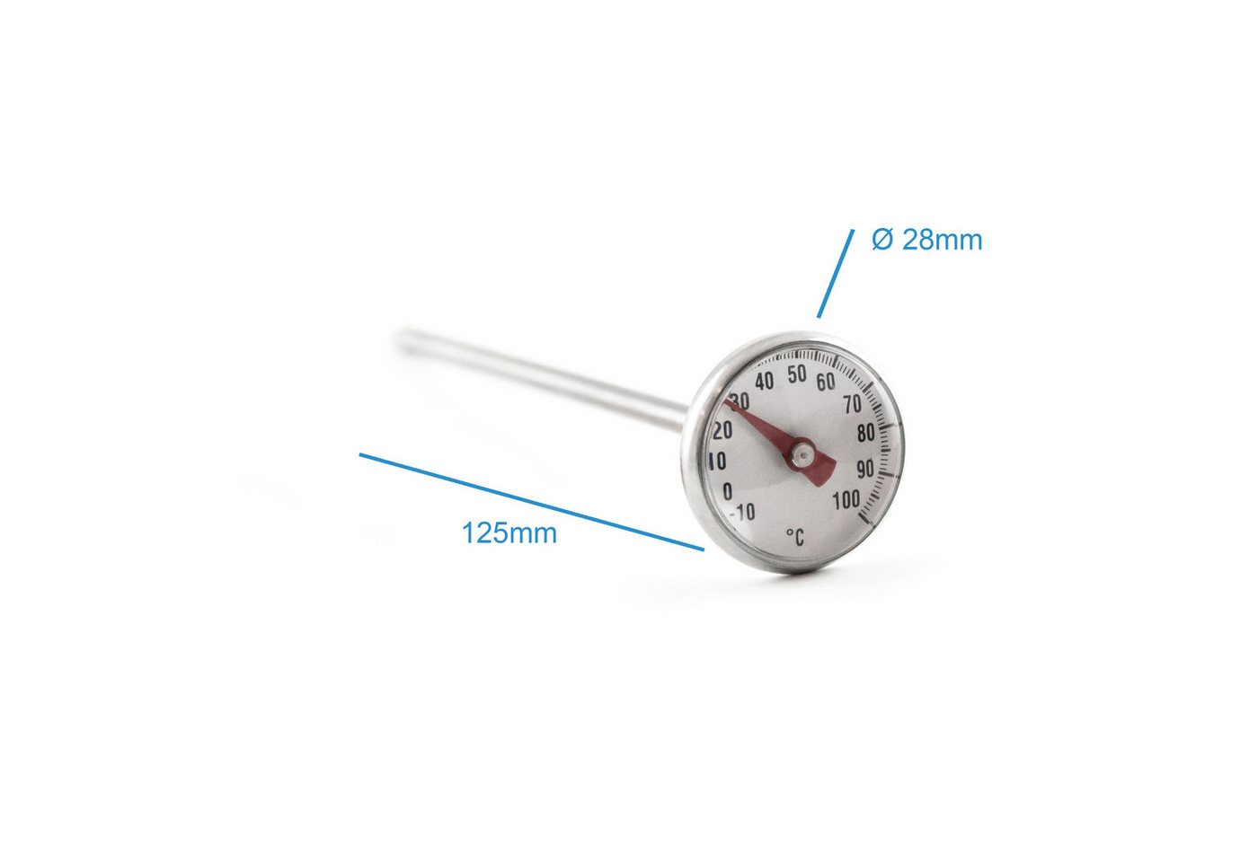 Lantelme Kochthermometer Tee Thermometer mit Sonde Clip für Teetasse Teekanne Teeglas Analog