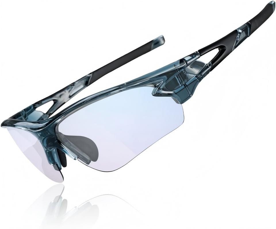 ROCKBROS Fahrradbrille Sport-Sonnenbrille, (Sonnerbrille,transparente Gläser aus Polycarbonat, Photochromatisch Sportbrille), UV Schutz 400, für Fahrrad, MTB, Angeln Bild 3