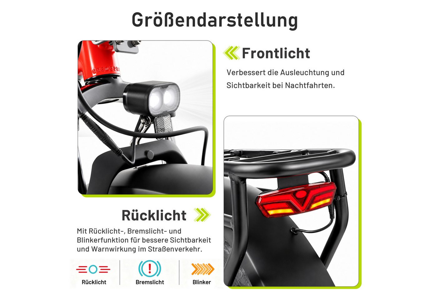 JOBOBIKE E-Bike Mountainbike 26 Zoll, Fatbike, MTB, max. 180km, Bremslicht- und Blinkerfunktion, 7 Gang Shimano, Kettenschaltung, Heckmotor, 840 Wh, (LCD-Farbdisplay, für Asphalt, Schotter und Gelände, Aluminiumrahmen), Robin Pro, 840Wh, Trapezrahmen, Federsattelstütze, Elektrofahrrad Bild 3