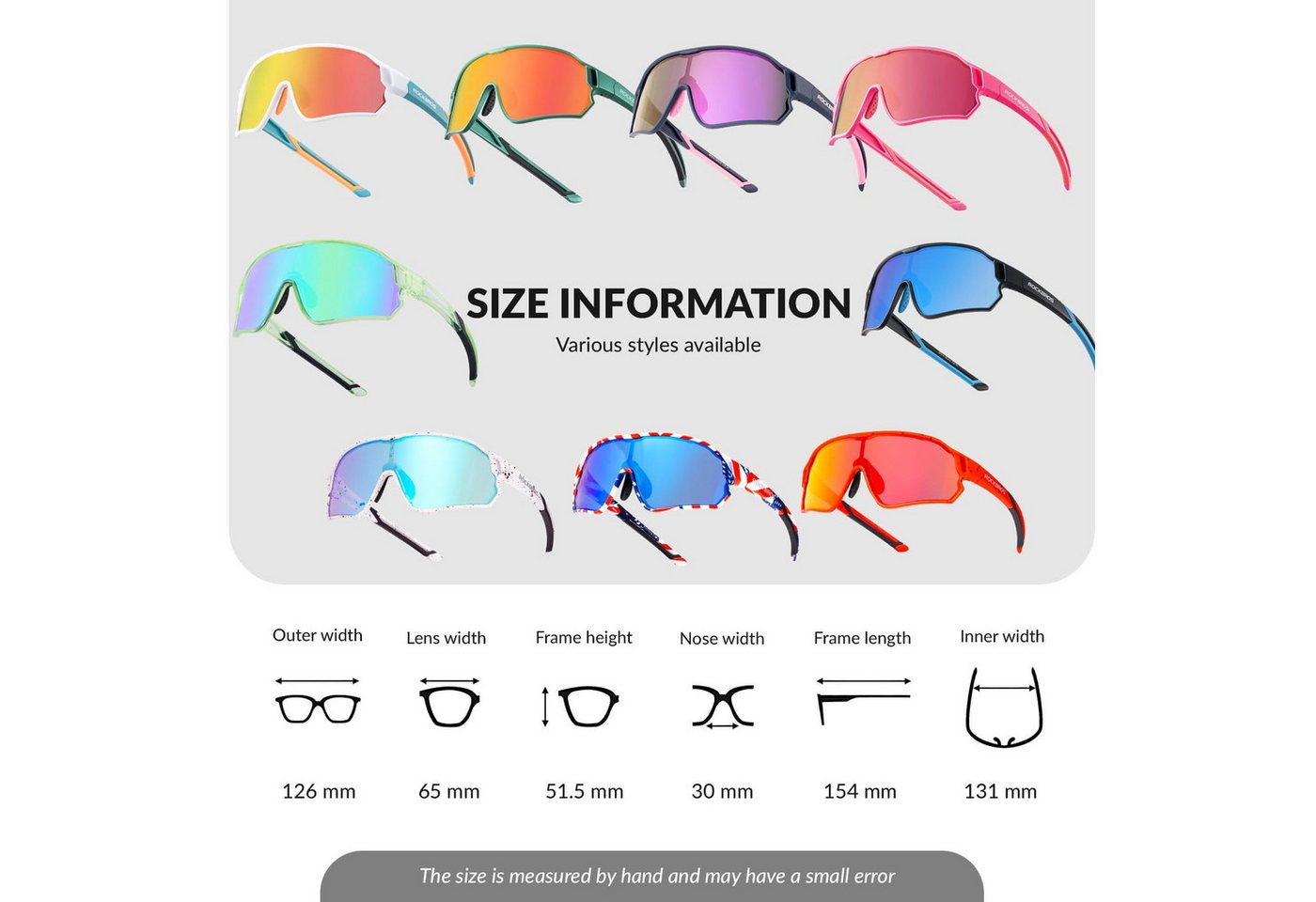 ROCKBROS Fahrradbrille Sportbrille Kinder Jugendliche Outdoor Radfahren TR90 Rahmen, selbsttönend, UV400 Schutz, photochrome Gläser, leicht, rutschfest Bild 3
