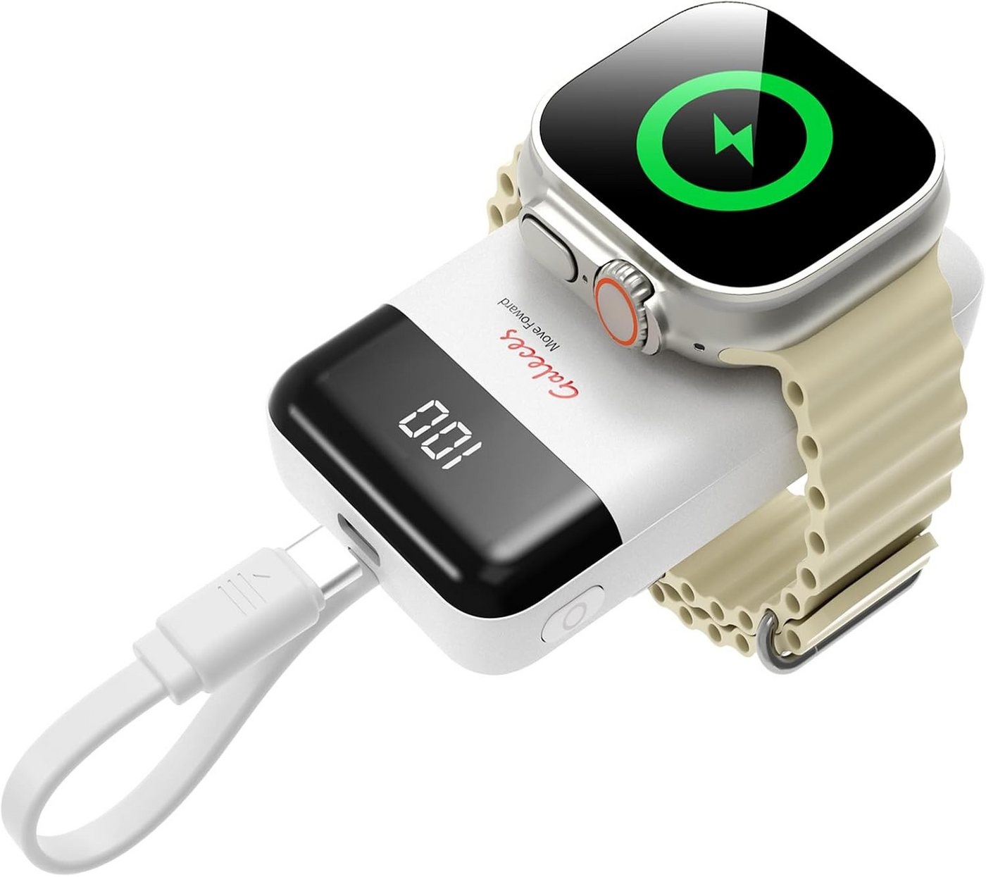 Galeces Mini Powerbank 3000mAh Wireless USB C magnetisch kompakt LED Anzeige Powerbank Mini Powerbank 3000 mAh (5 V), Magnetisch Wireless LED Anzeige USB C kompakt 3000mAh tragbar Bild 5
