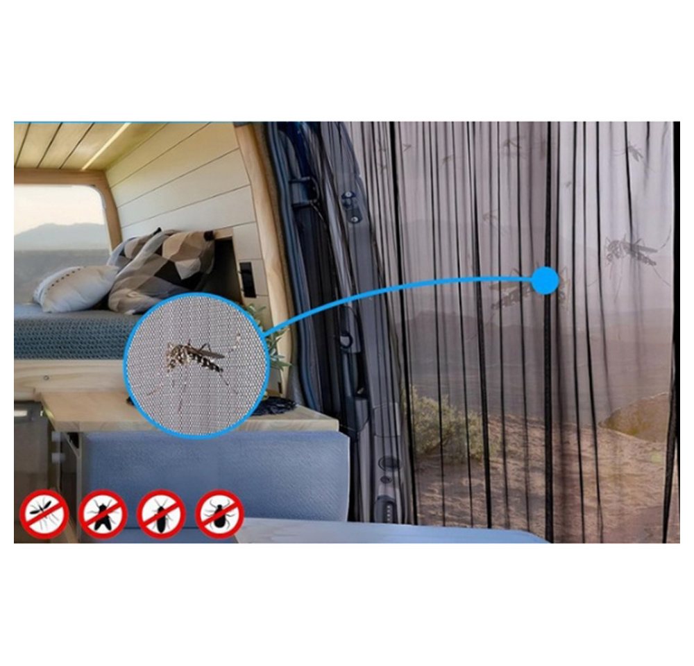Agger Autosonnenschutz Universelles Auto Heckklappe Moskitonetz,Fliegengitter Auto, (Universelles Insektenschutznetz mit Klettverschluss), für Standard-Dach,für Caravan Camping Bild 3