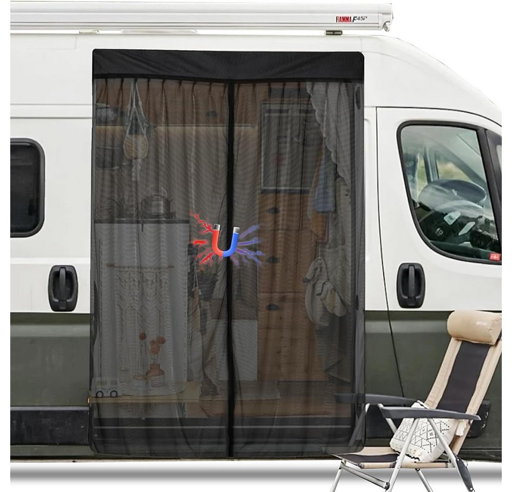 Agger Autosonnenschutz Universelles Auto Heckklappe Moskitonetz,Fliegengitter Auto, (Universelles Insektenschutznetz mit Klettverschluss), für Standard-Dach,für Caravan Camping Bild 4