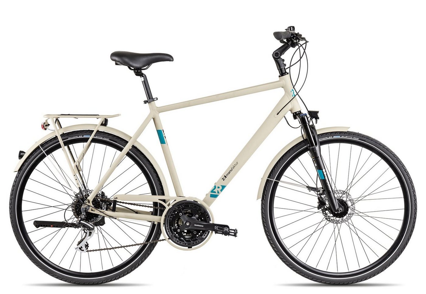 2R Manufaktur Trekkingrad TLX24, 24 Gang Shimano Acera RD-M360 Schaltwerk, Kettenschaltung, Herrenrad 28 Zoll braun/beige Bild 3
