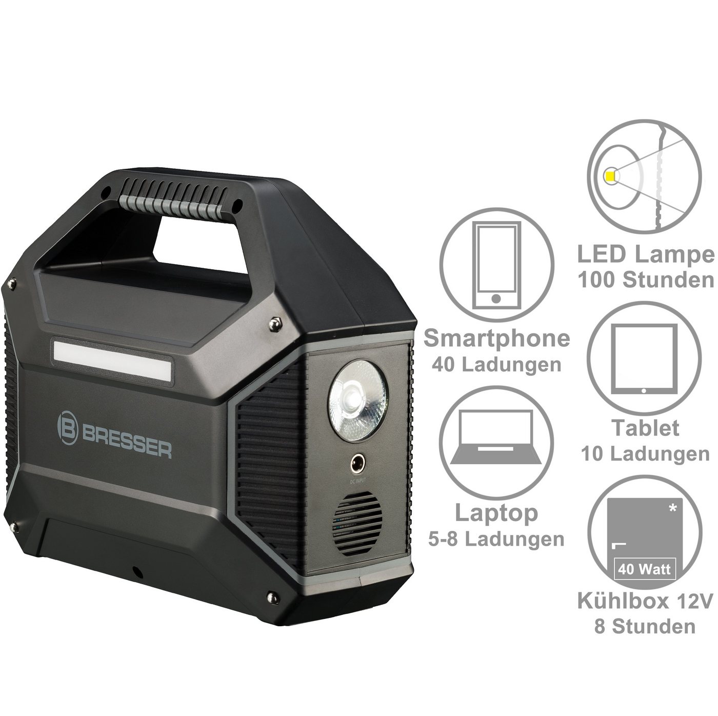 BRESSER BRESSER Set Mobile Power-Station 100 W + Solar-Panel 40 W Powerstation Bild 3