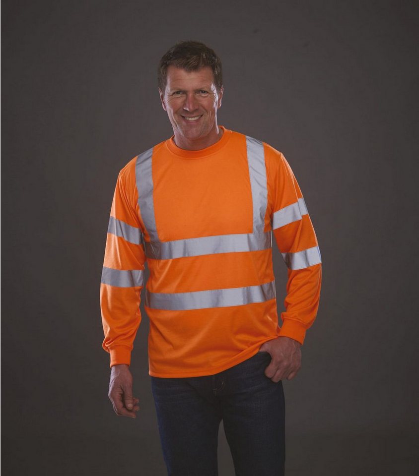 YOKO Warnschutz-Shirt Hi Vis Long Sleeve T-Shirt - EN ISO 20471:2013 Class 3