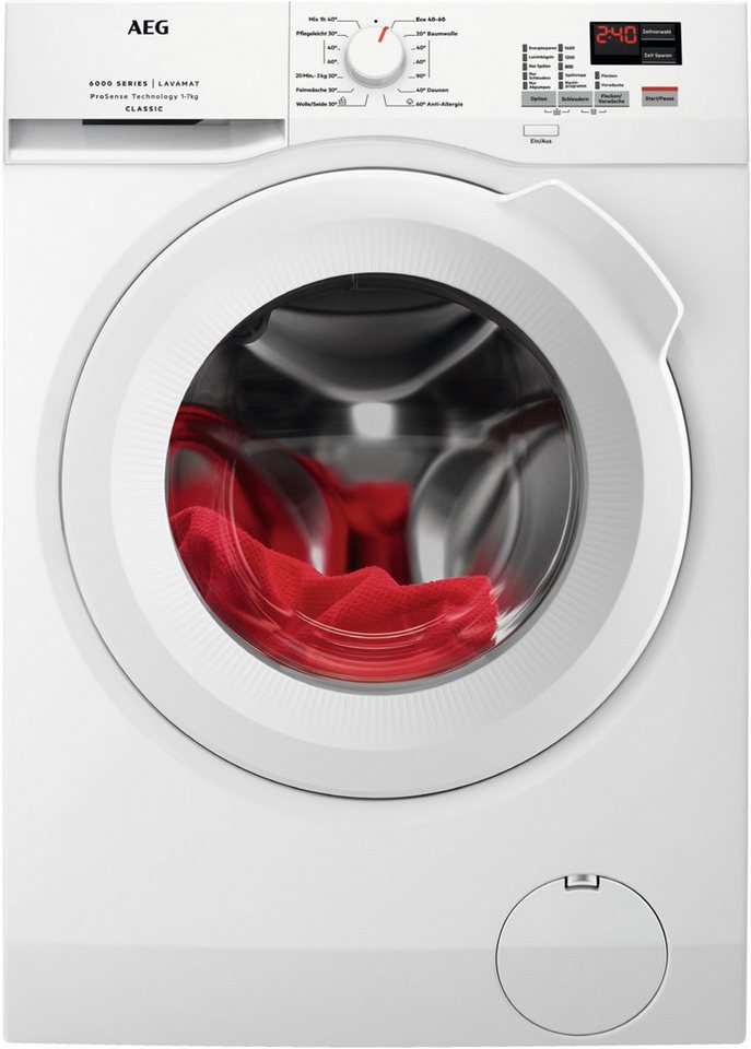 AEG Waschmaschine L6FBC41478, 7.0 kg, 1400 U/min, ÖKO LAVAMAT Waschmaschine Frontlader mit ProSense®- Mengenautomatik Bild 3