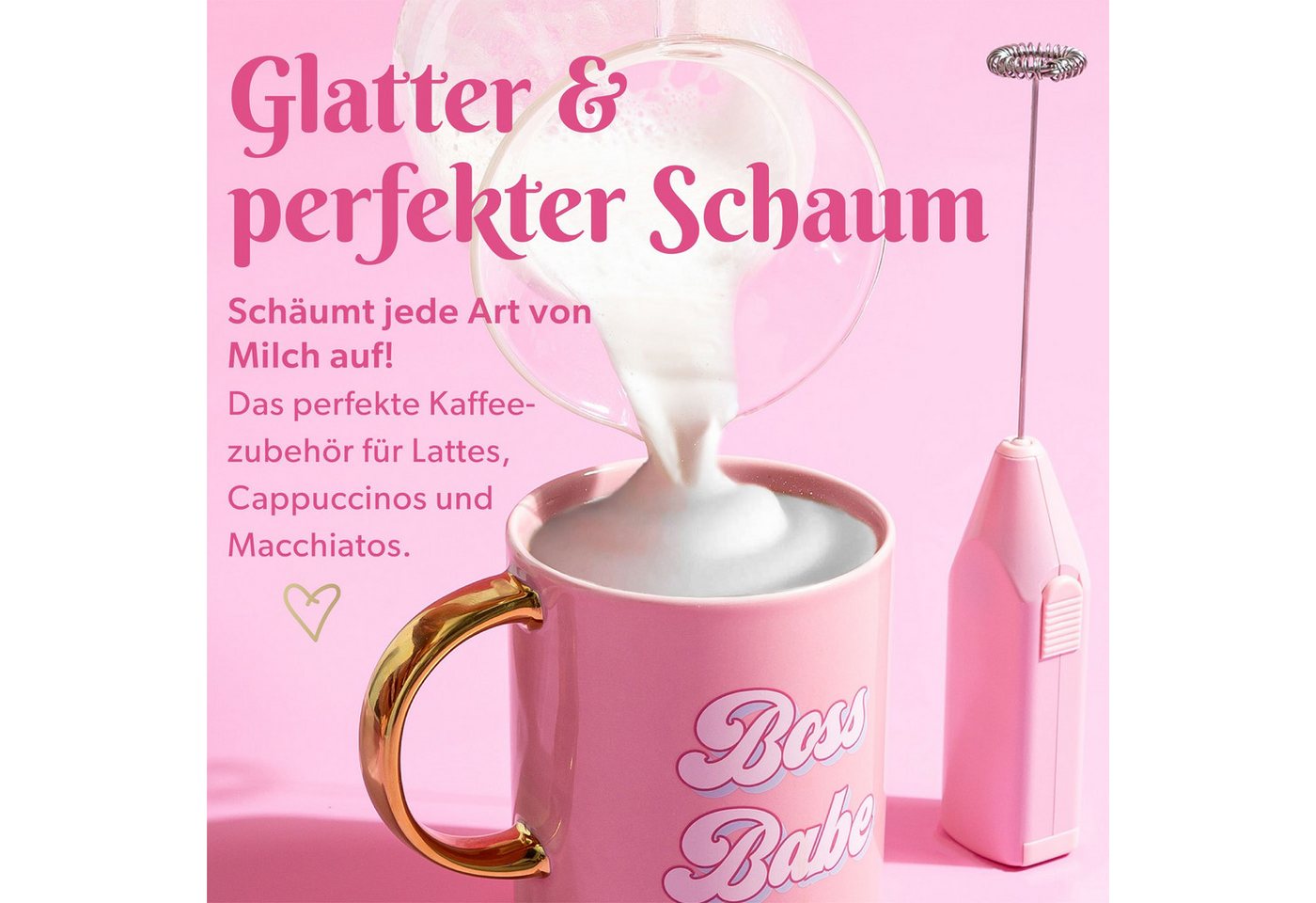 Paris Hilton Milchaufschäumer Milchaufschäumer Stab aus Edelstahl und Kunststoff, elektrisch Bild 5