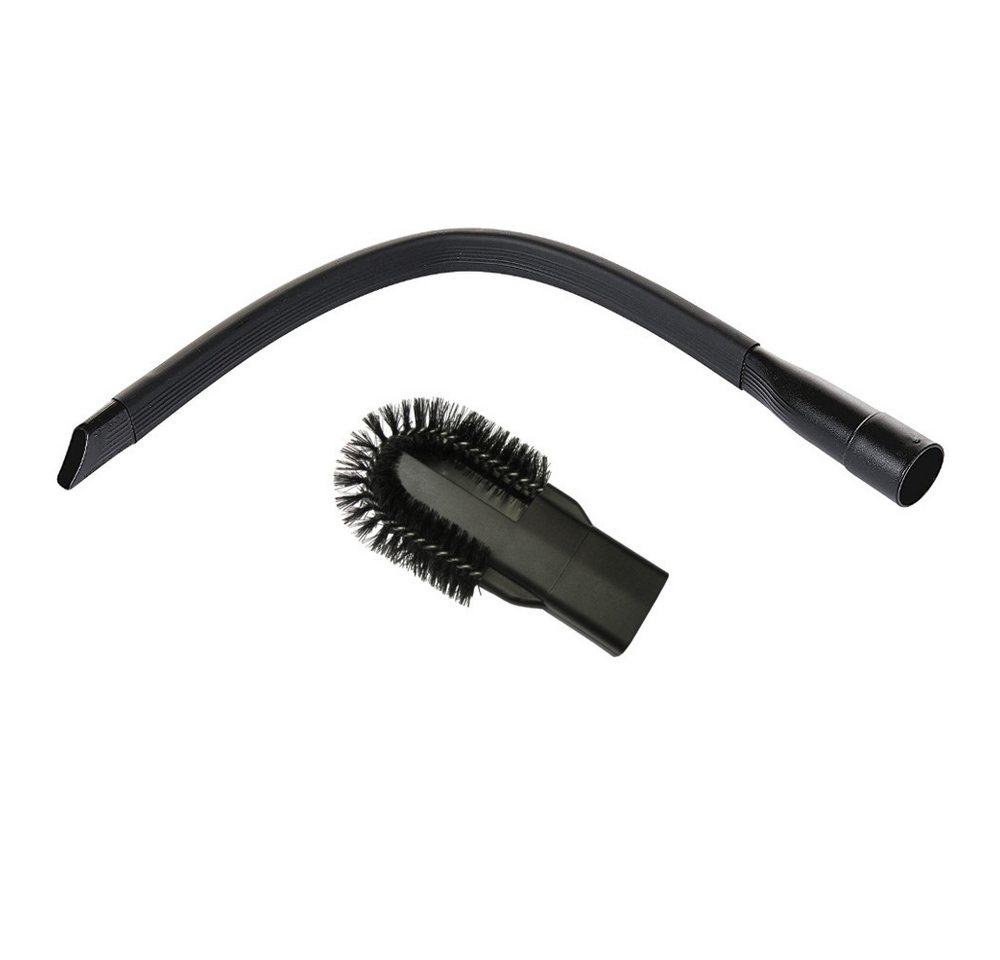 Trade-Shop lange Fugendüse mit Heizkörperaufsatz, flexible Saugdüse für Staubsauger 30/32/35/37mm, Zubehör für Nilfisk, Numatic, Kärcher, Einhell, Grundig, Hoover und viele mehr, extra lang 62cm, schmal, 32mm - 37mm, mit abnehmbarem Bürstenaufsatz Bild 3