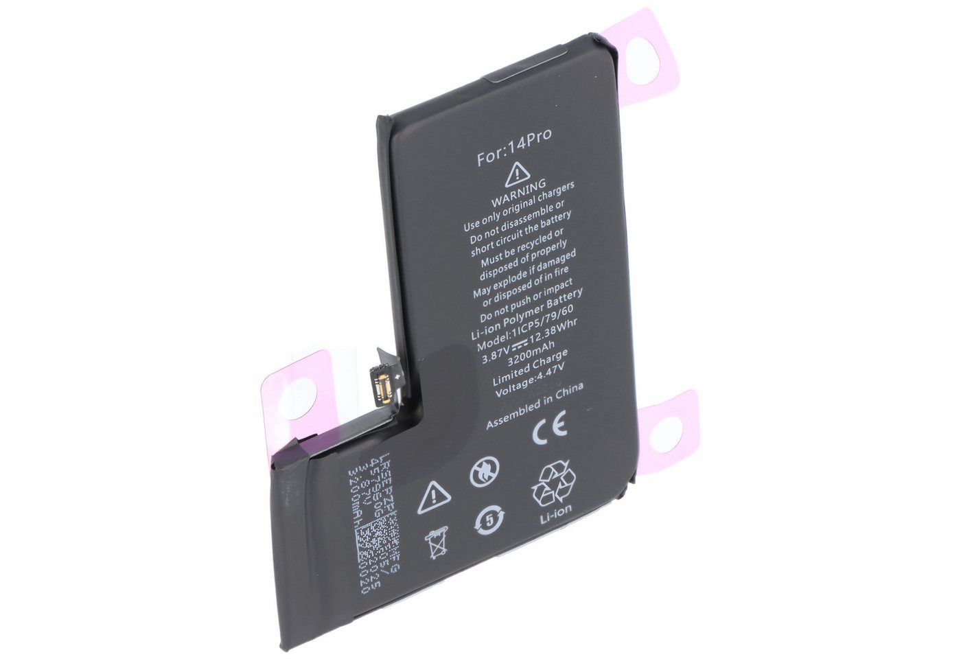 AccuCell Akku passend für Apple iPhone 14 Pro, Li-Polymer, 3,87V, 3200mAh, 12, Akku 3200 mAh (3,9 V) Bild 4