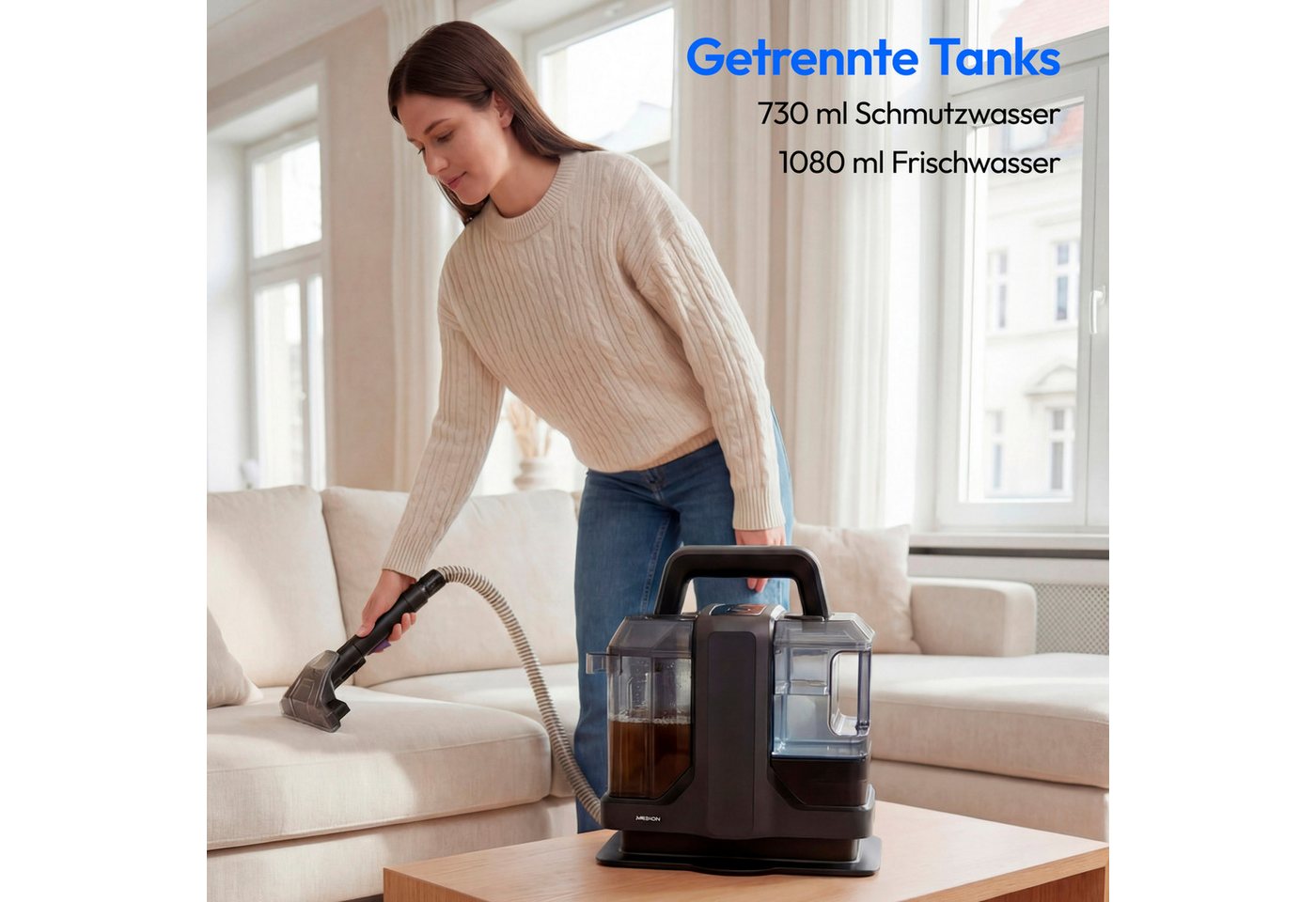 Medion® Nass-Trocken-Sauger E10 UC Polsterreiniger (MD 100122), 750 W, beutellos Bild 4