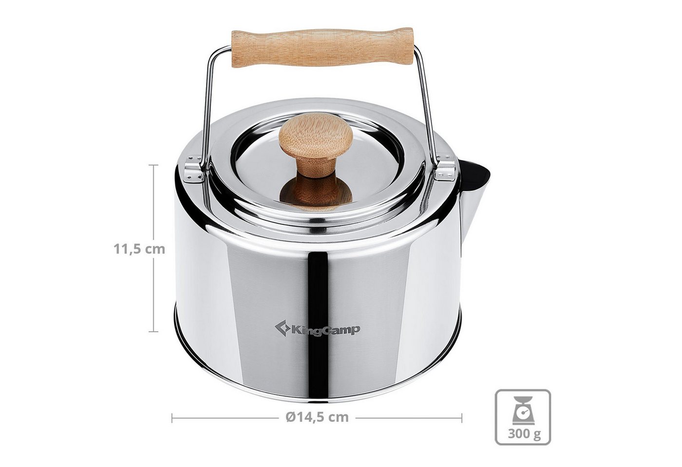 KingCamp Wasserkocher Teekessel Skywalker Kettle - 1,2L Camping Kessel T Bild 2