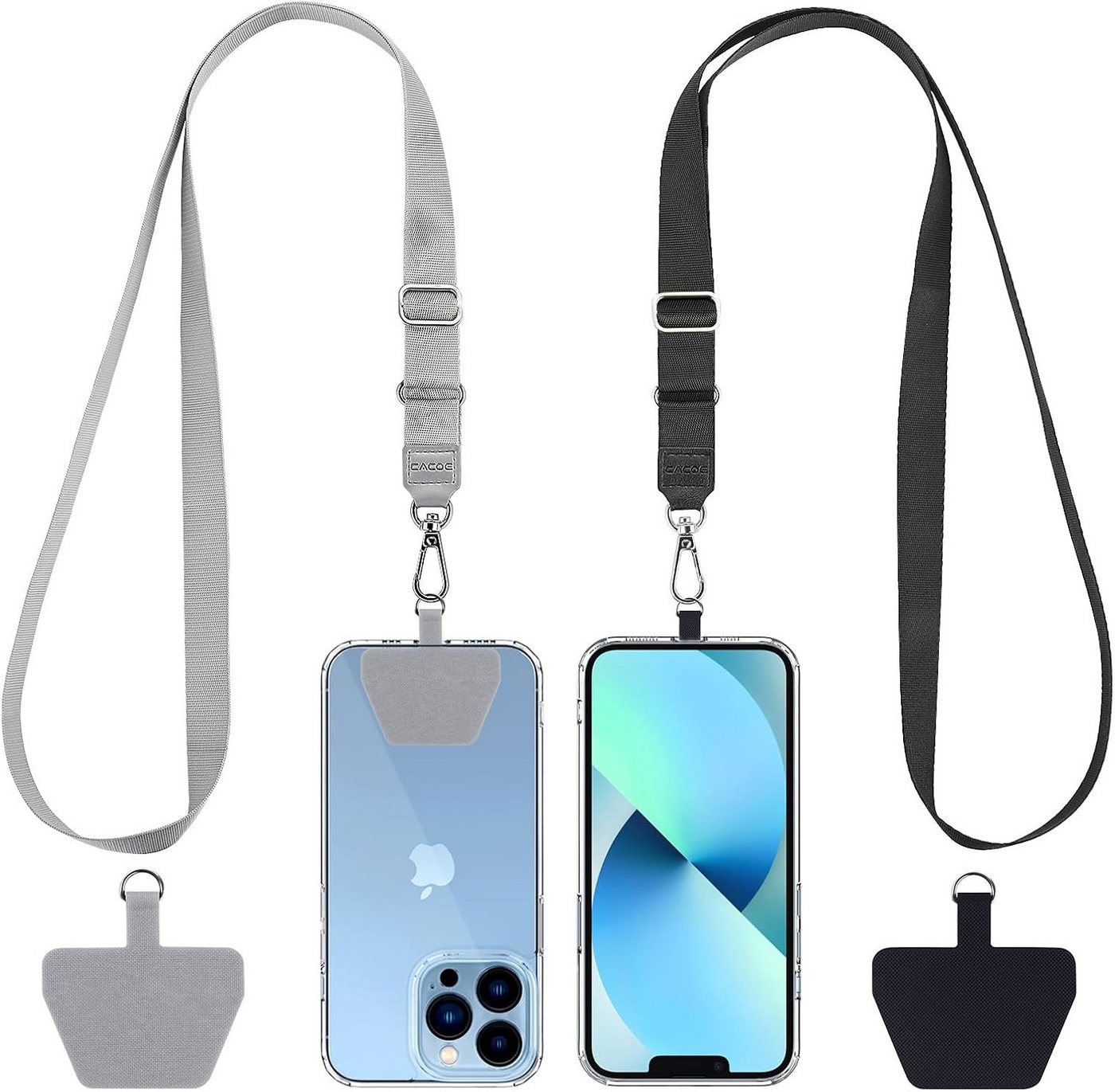 FELIXLEO Handykette Handyband Universal 2 Stück verstellbar Halsband mit 2 Patches Bild 4