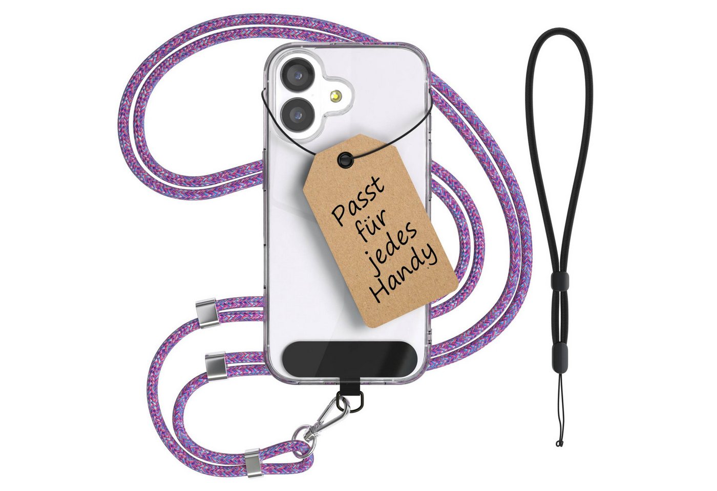 EAZY CASE Handykette Universal Handykette für alle Modelle zum Umhängen, Kordel für Handyhülle Festival Cross Bag Band Handy Cover Violett Lila Bild 4