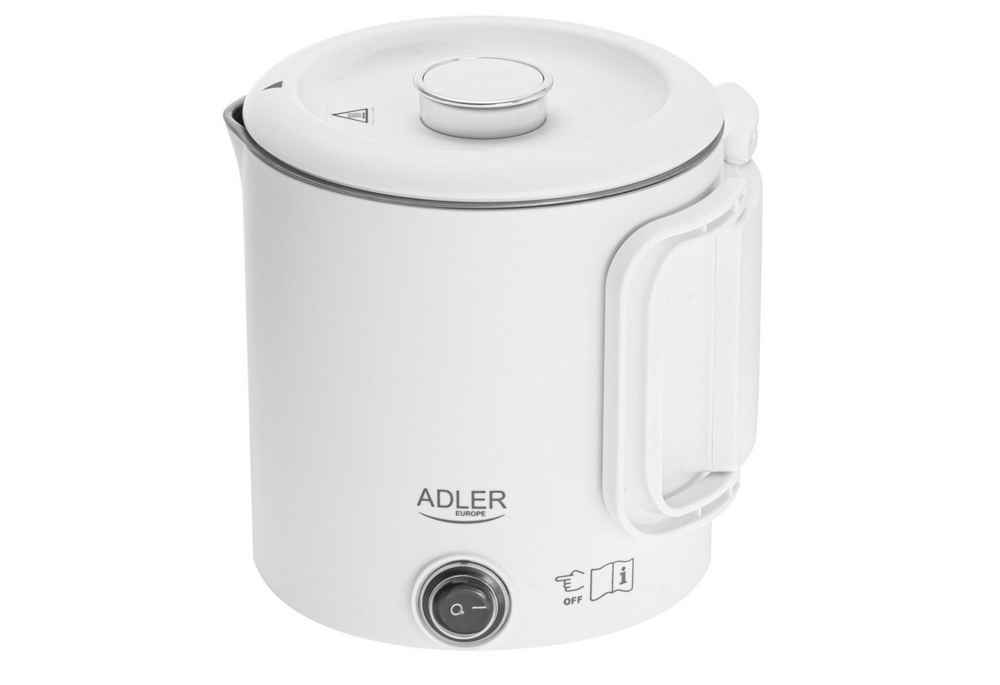 Adler Wasserkocher Reise-Wasserkocher weiß 0,8L 650W klappb. Griff verstaubarer Sockel Bild 3