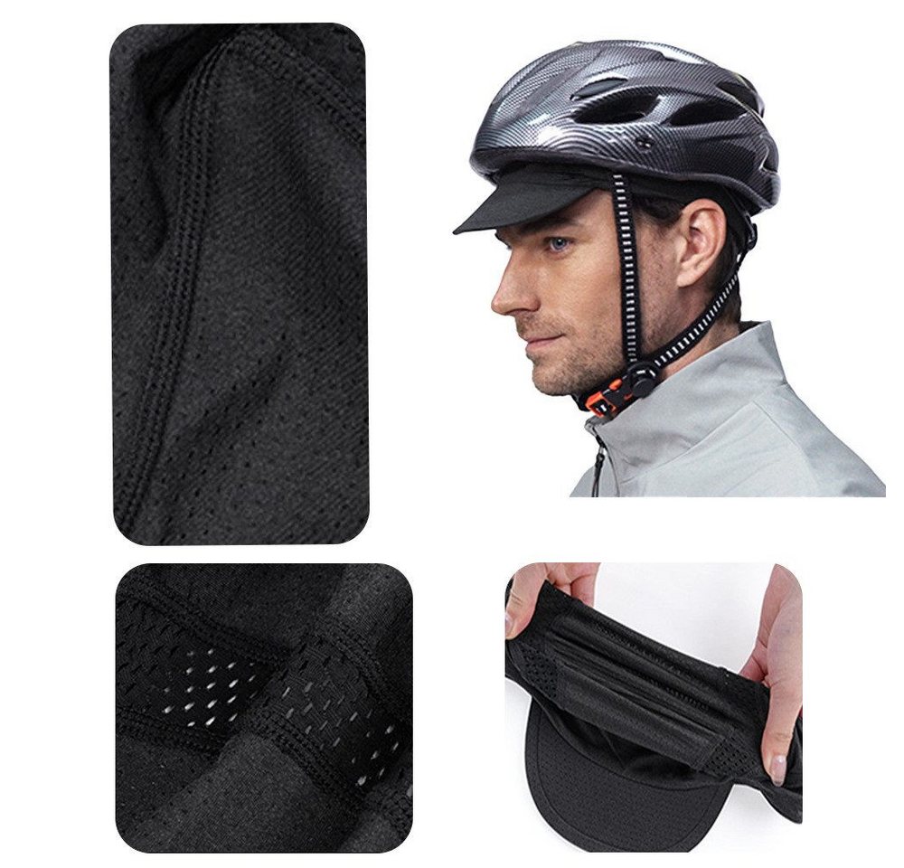FOUORTUNATE-BEE Unterhelmmütze Fahrradkappe mit Schirm, Atmungsaktive Helmuntermütze UV-Schutz (2-St) Für Rennrad, MTB, Laufen und Outdoor Sport Damen Herren Bild 3
