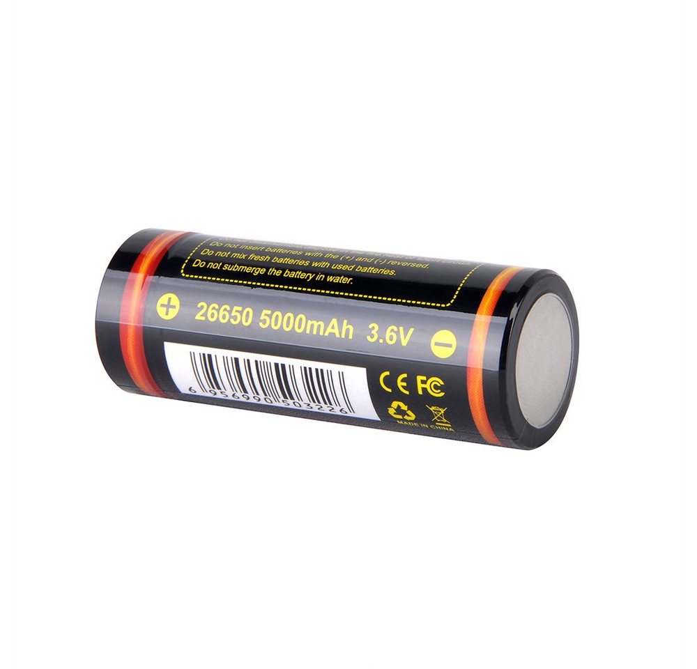 Trustfire 26650 Akku 5000 mAh (3,7 V), mit Schutzschaltung - USB wiederaufladbar Bild 3
