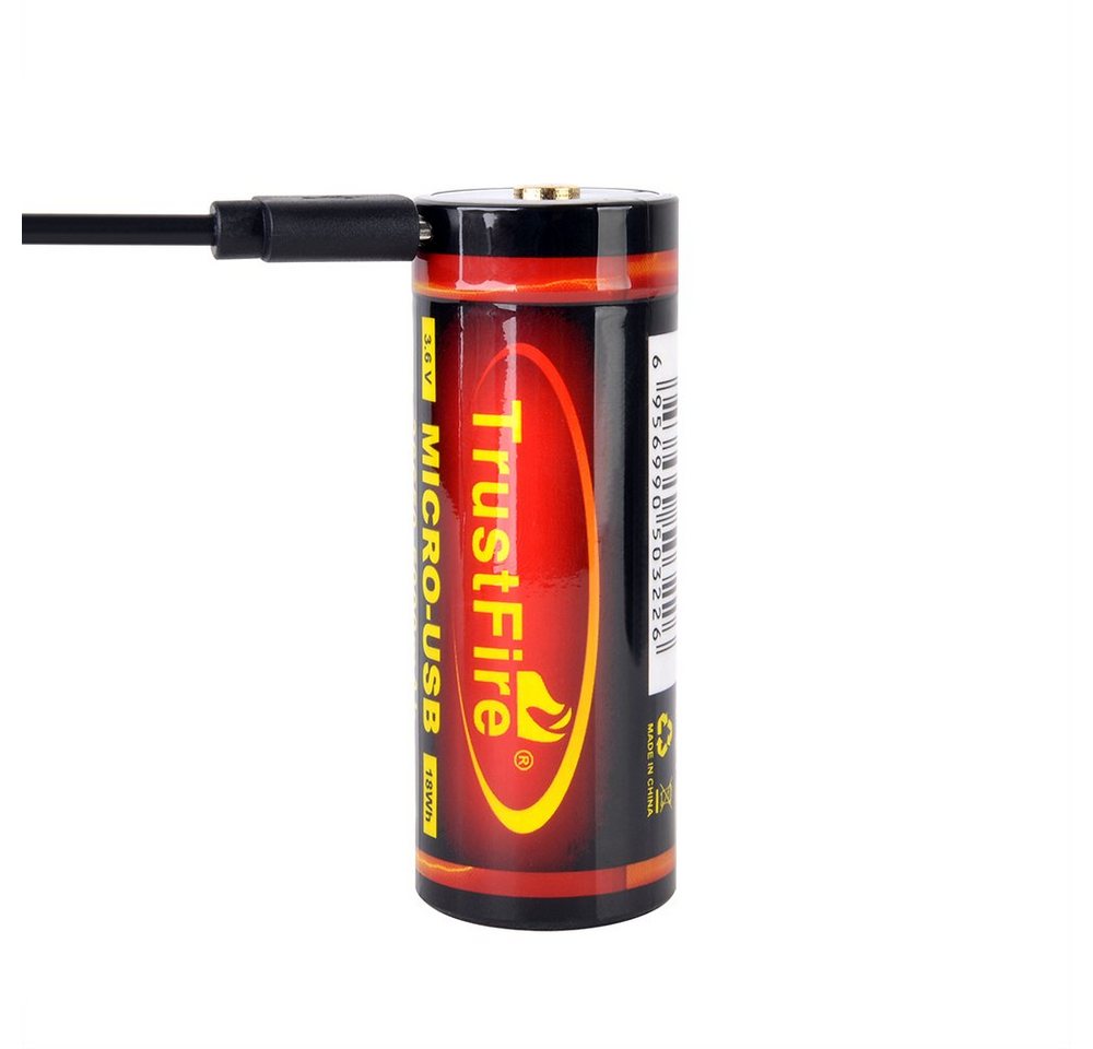 Trustfire 26650 Akku 5000 mAh (3,7 V), mit Schutzschaltung - USB wiederaufladbar Bild 4