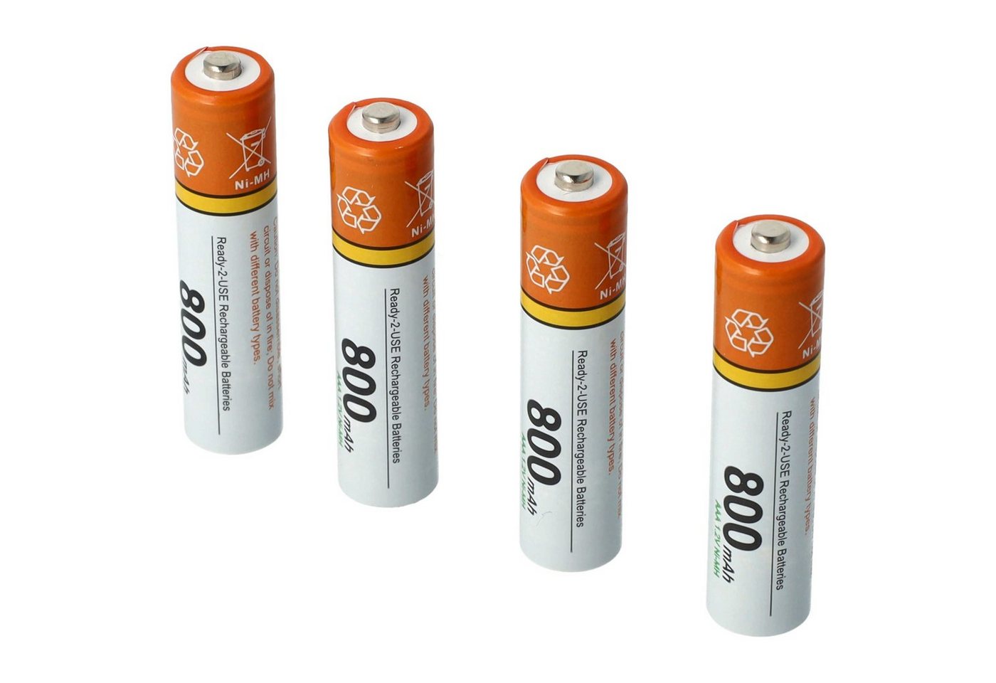 vhbw Akku passend für Gigaset Comfort 550HX, 500HX, 550, 500 Akku Akku NiMH 800 mAh (1,2 V, 4 St), Leistungsfähige Austausch-Akkus für Telefon, Festnetz oder schnurloses Bild 3
