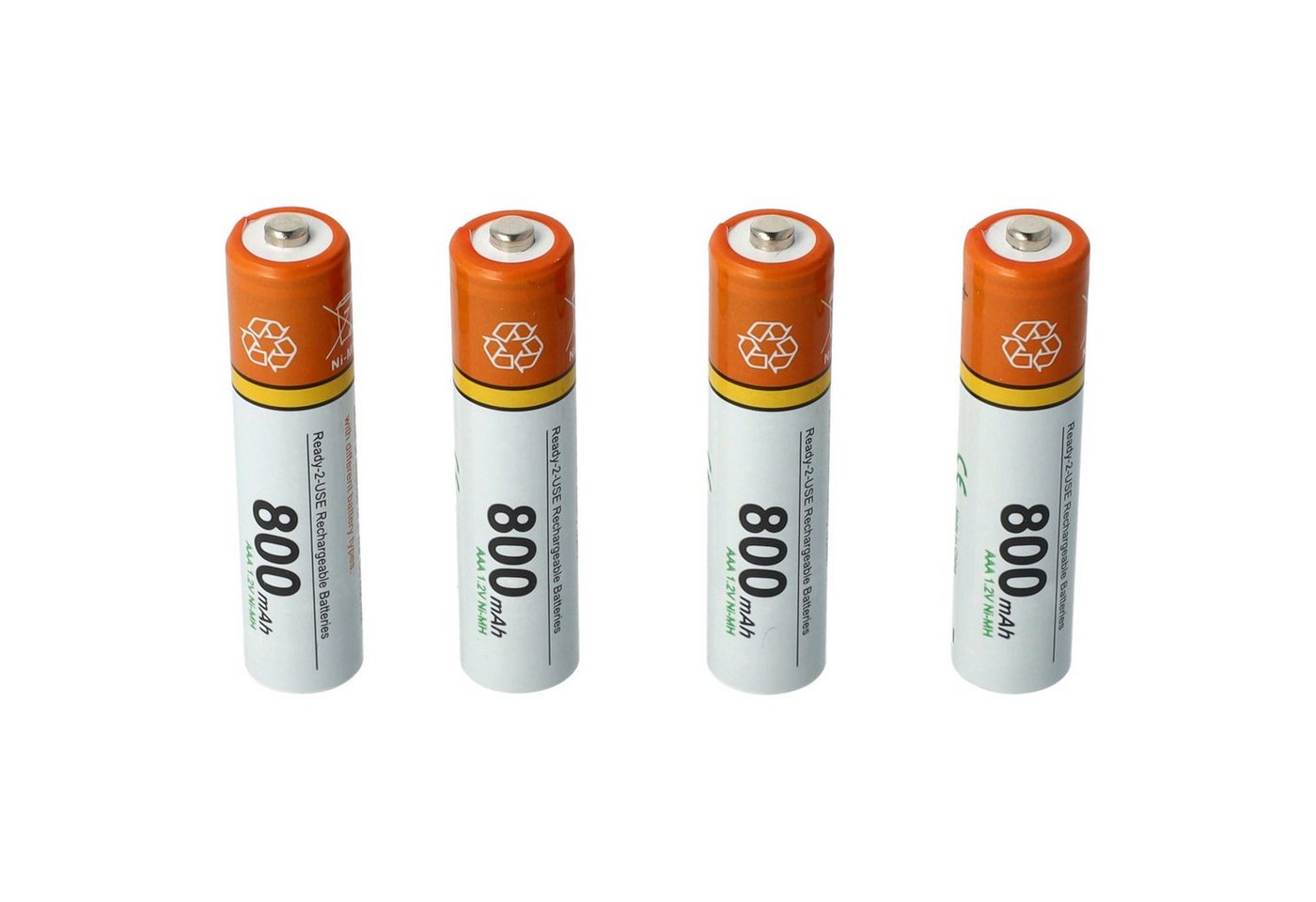 vhbw Akku passend für Gigaset Comfort 550HX, 500HX, 550, 500 Akku Akku NiMH 800 mAh (1,2 V, 4 St), Leistungsfähige Austausch-Akkus für Telefon, Festnetz oder schnurloses Bild 4