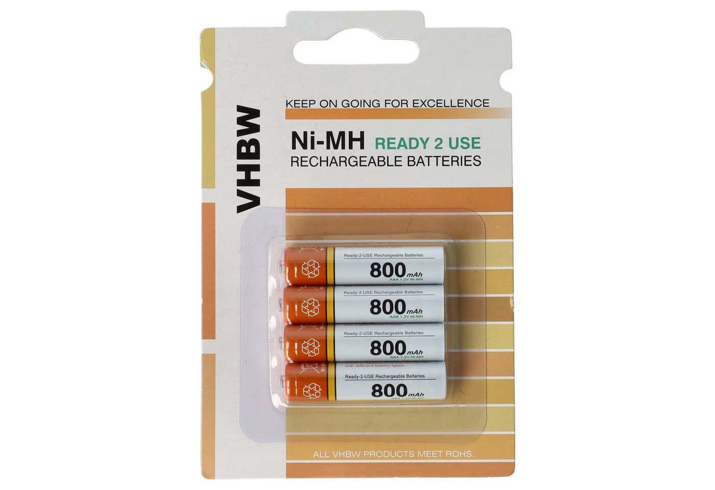 vhbw Akku passend für Gigaset Comfort 550HX, 500HX, 550, 500 Akku Akku NiMH 800 mAh (1,2 V, 4 St), Leistungsfähige Austausch-Akkus für Telefon, Festnetz oder schnurloses Bild 5
