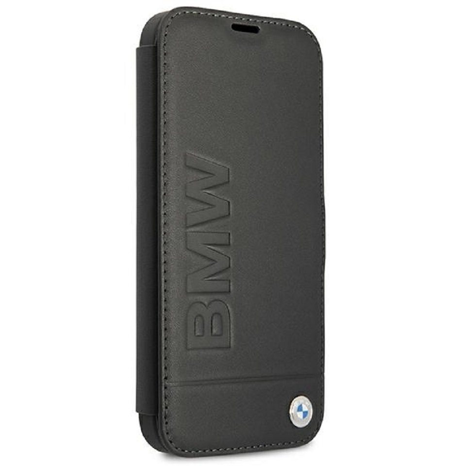 BMW Handyhülle iPhone 13 Mini Case Bookcase Echtleder schwarz 5,4 Zoll, Kantenschutz Bild 2