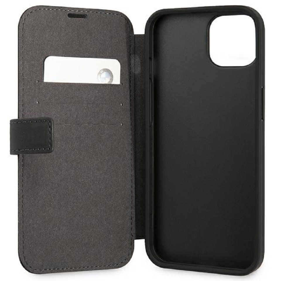 BMW Handyhülle iPhone 13 Mini Case Bookcase Echtleder schwarz 5,4 Zoll, Kantenschutz Bild 3