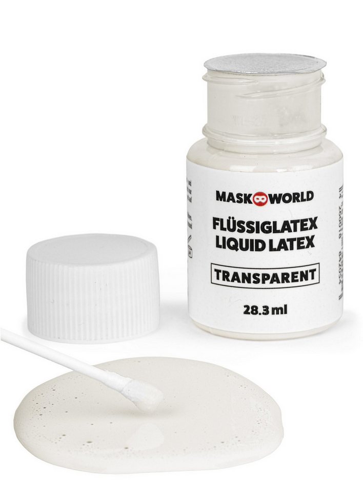 Maskworld Theaterschminke Halloween Make-Up Horrorhaut - Zombie Schminke, Flüssige Latexmilch für professionelles Effekt-Make-up Bild 4