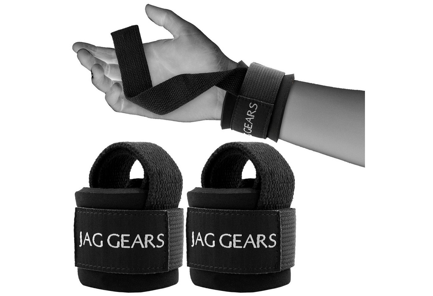 JAG GEARS Handgelenkschutz Strength training strap powerlifting strap hooks for men and women (pair, Lieferung mit 1 Paar), Krafttraining Powerlifting Gewichtheben Kreuzheben Fitnesstraining Bild 3