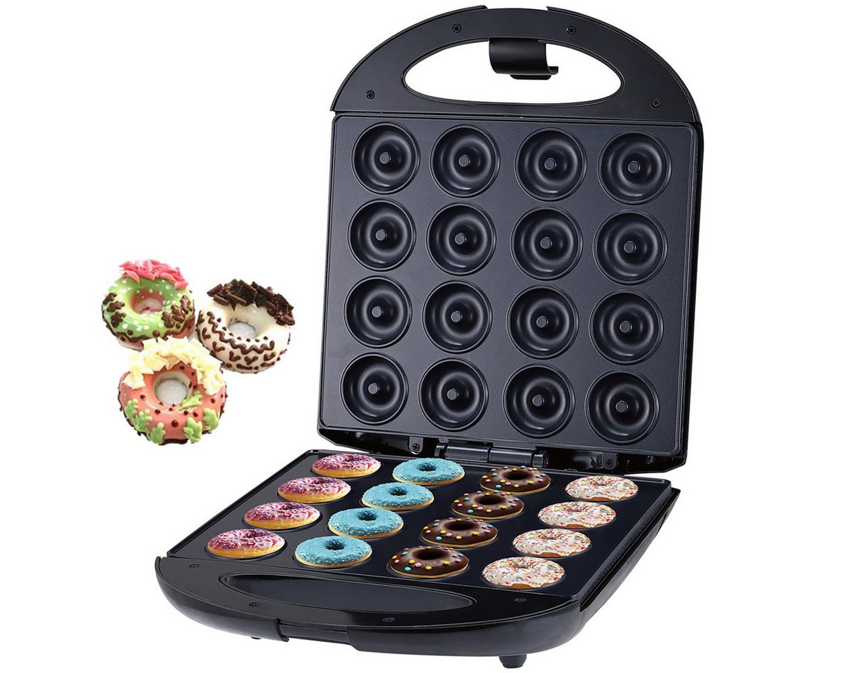 SOKANY Donut-Maker 5cm Mini-Donut-Maker für 16 Donuts, Antihaftbeschichtung, 1400 W, Automatische Temperaturregelung, BPA-frei Bild 4