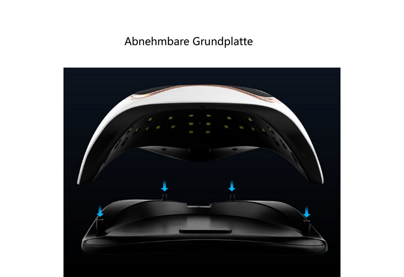 feinlux Lichthärtungsgerät Lichthärtungsgerät Nagellampe,UV-Beleuchtung Nageltrockner, 120W,4-stufige Zeitsteuerung, Intelligenter Sensor,LCD-Display,Tragegriff,36 Lampenperlen Bild 3