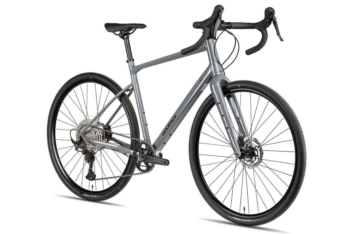 Axess Gravelbike CREED ADV, 12 Gang Shimano GRX RD-RX822, 12-Speed, Shadow Plus Schaltwerk, Kettenschaltung, hydraulische Scheibenbremse schwarz/grau Bild 5