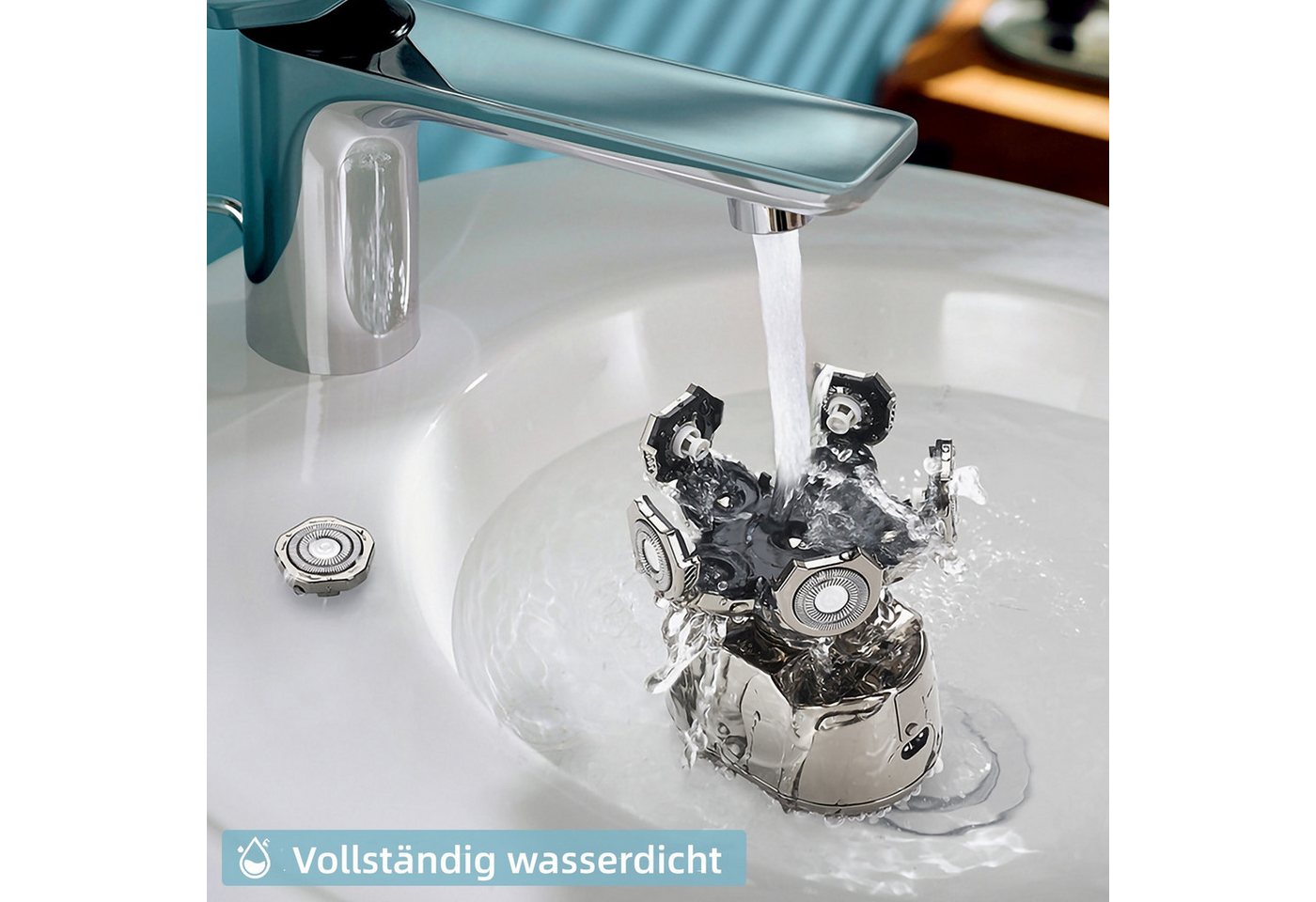 Scttomon Elektrorasierer LK-8820, Aufsätze: 1, Langhaartrimmer, Haarschneider, Multifunktions Trimmer mit 6D-Floatkopf, Wet&Dry 6 IN 1 Bild 4