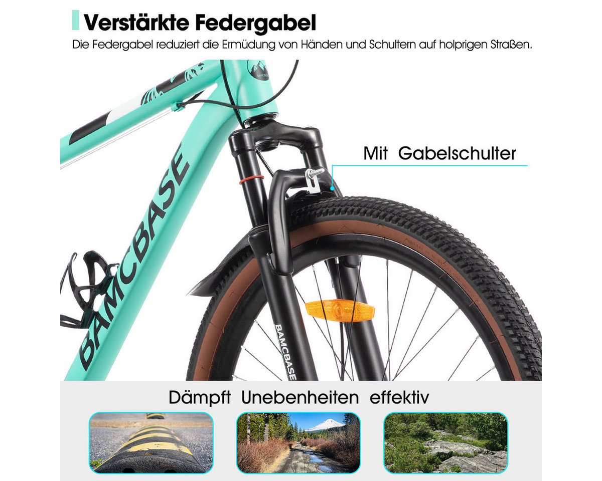HILAND Mountainbike 26" Aluminium-Mountainbike Bloomer mit Shimano 7-Gang-Schaltung