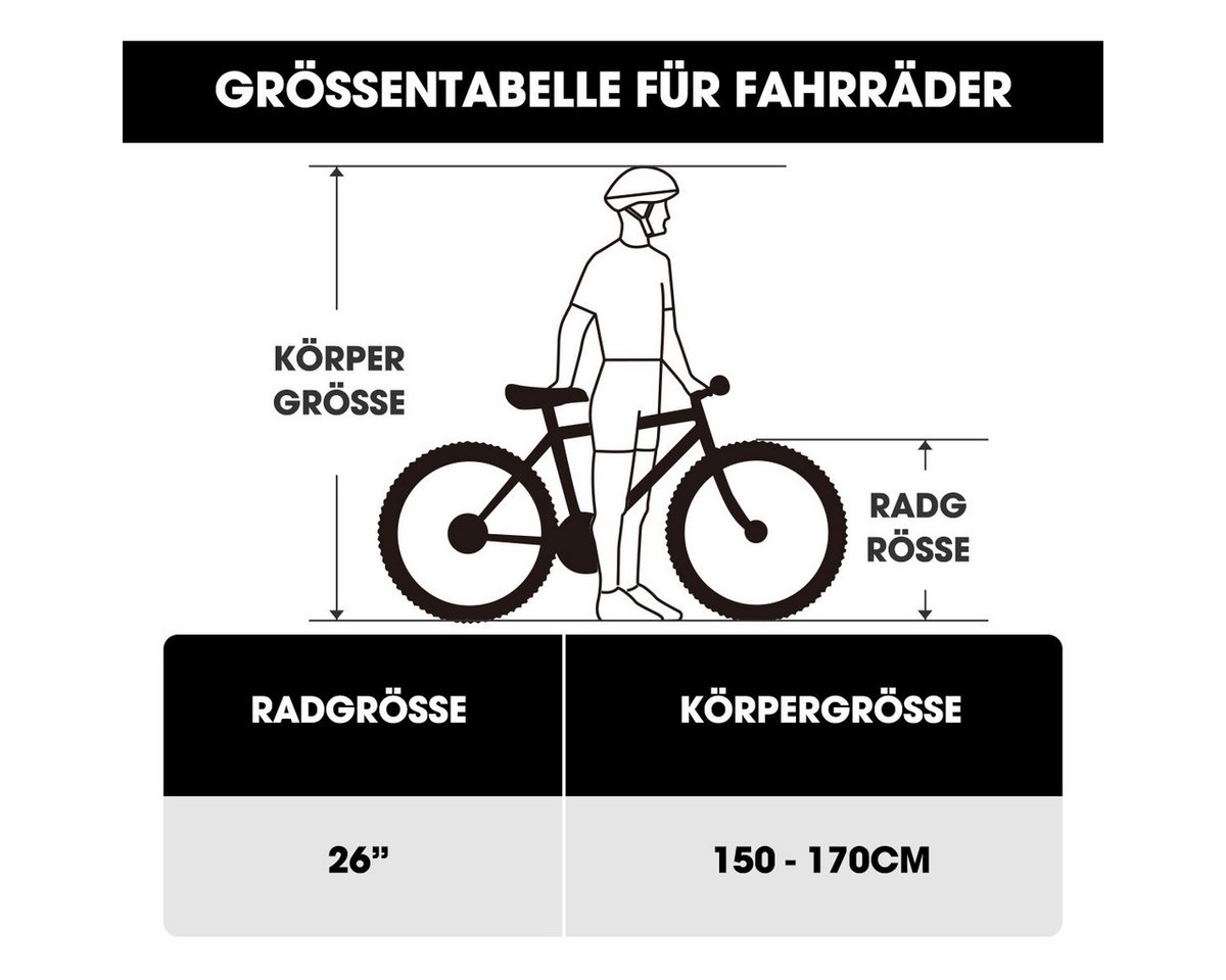 HILAND Mountainbike 26" Aluminium-Mountainbike Bloomer mit Shimano 7-Gang-Schaltung Bild 3