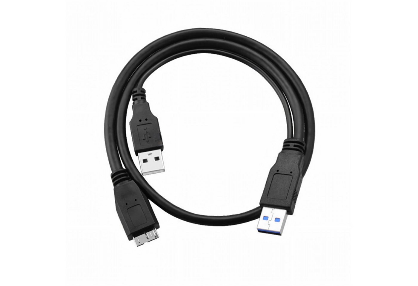 Bolwins B38 USB 3.0 Y-Kabel für externe HDD SSD Festplatten, 50cm Kabel USB-Kabel, USB 3.0 Typ-A Stecker, Micro USB 3.0 Typ-B Stecker, USB 2.0 Typ-A Stecker (Stromversorgung) (50 cm), USB 3.0 Y-Kabel, Zusatzstromversorgung, 5Gbit/s, geschirmt, Plug &Play Bild 4