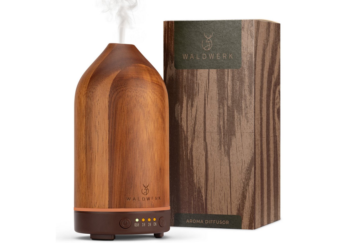Waldwerk Luftbefeuchter Diffuser (100ml) aus edlem Akazienholz - Aroma Diffuser, 0,1 l Wassertank Bild 4
