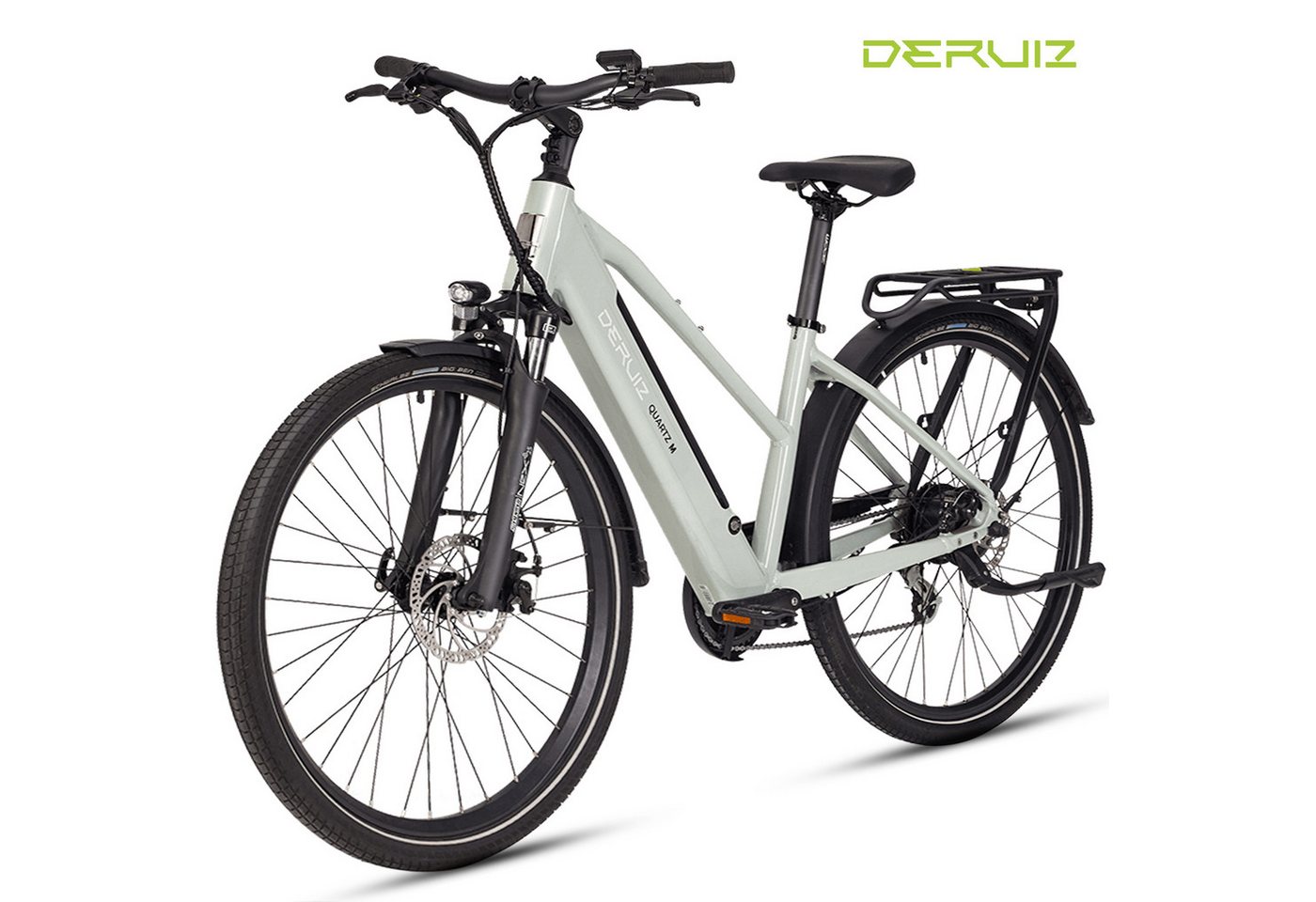 DERUIZ E-Bike Cityrad Quartz M 250W 55 Nm Drehmomentsensor, bis 25 km/h,121 km, 8 Gang Shimano Altus Schaltwerk, Heckmotor, 483 Wh Bild 3