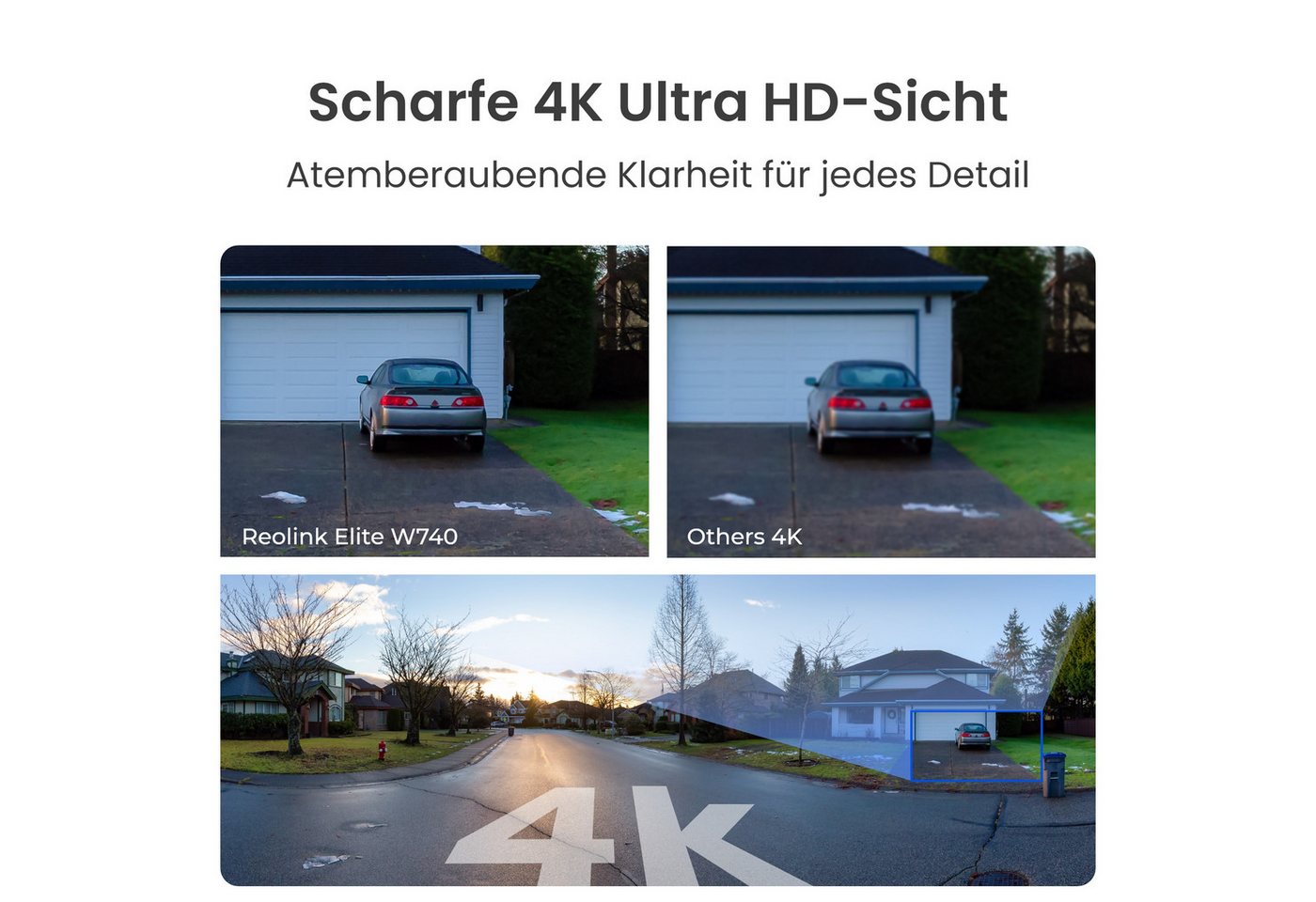 Reolink Überwachungskamera 4K 8MP WALN Dual-Objektiv Plug-in Überwachungskamera (außenbereich, 1-tlg., Farbnachtsicht, Zwei-Wege-Audio, IP67)