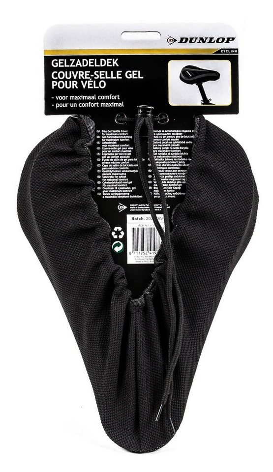 Dunlop Fahrradsattel Fahrradsattelbezug mit Geleinlagen (Witterungsschutz für MTB- und Standart-Sättel, 1-tlg), Fahrradsattel Bezug Bild 2