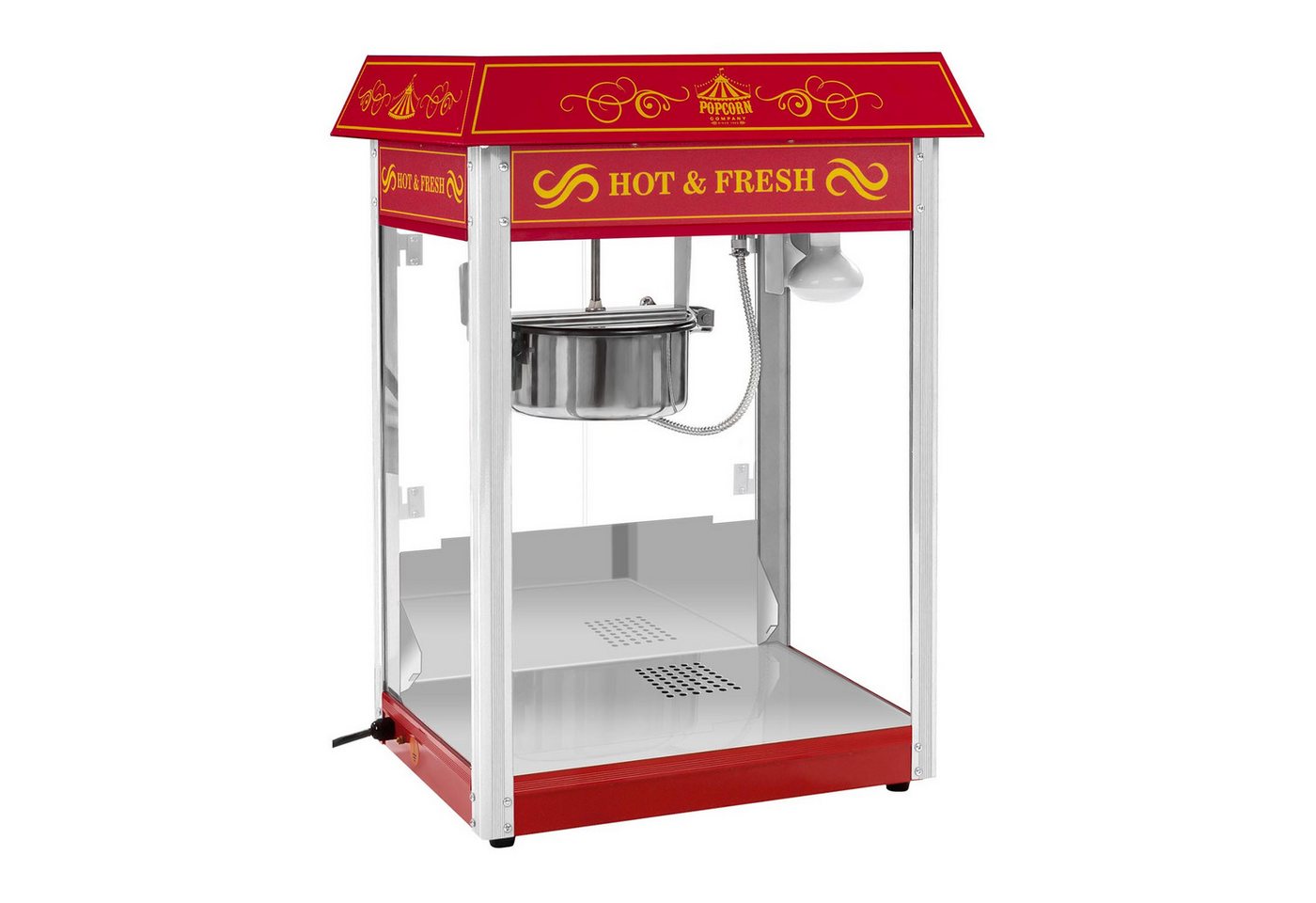Royal Catering Popcornmaschine 5 kg/h Popcornautomat Popcorn Maschine Popcornmaker Rot 230 V Profi